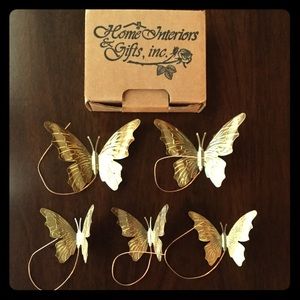 Accents - Home Interiors Vintage Butterflies Metal Wall Art Accents - Home Interiors Vintage Butterflies Metal Wall Art